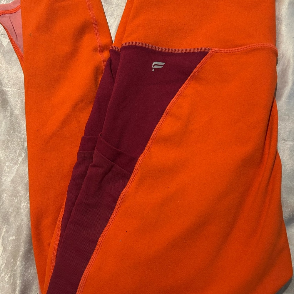 Kids Orange and Red Leggings